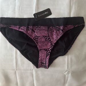 Iconic Blackheart panty with all-over Pink heart pattern NWT - Size S